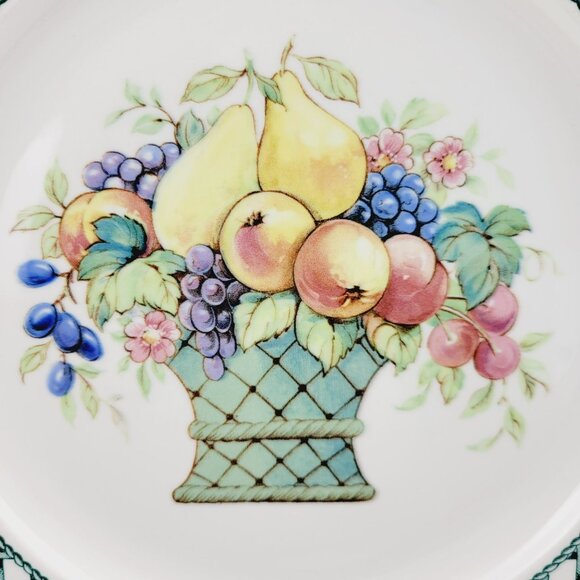 Villeroy & Boch Basket Dinner Plate Fruit Basket Center Green Lattice Germany - Picture 3 of 9